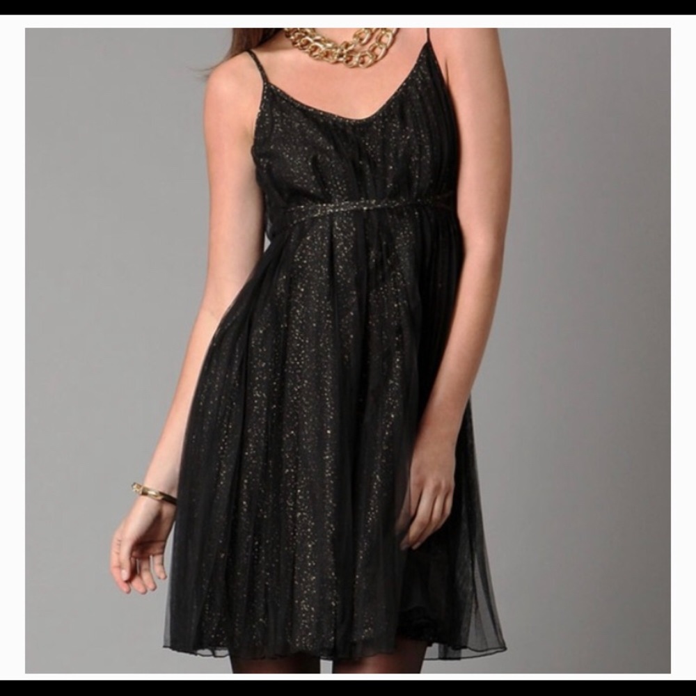 7 for all mankind black silk dress